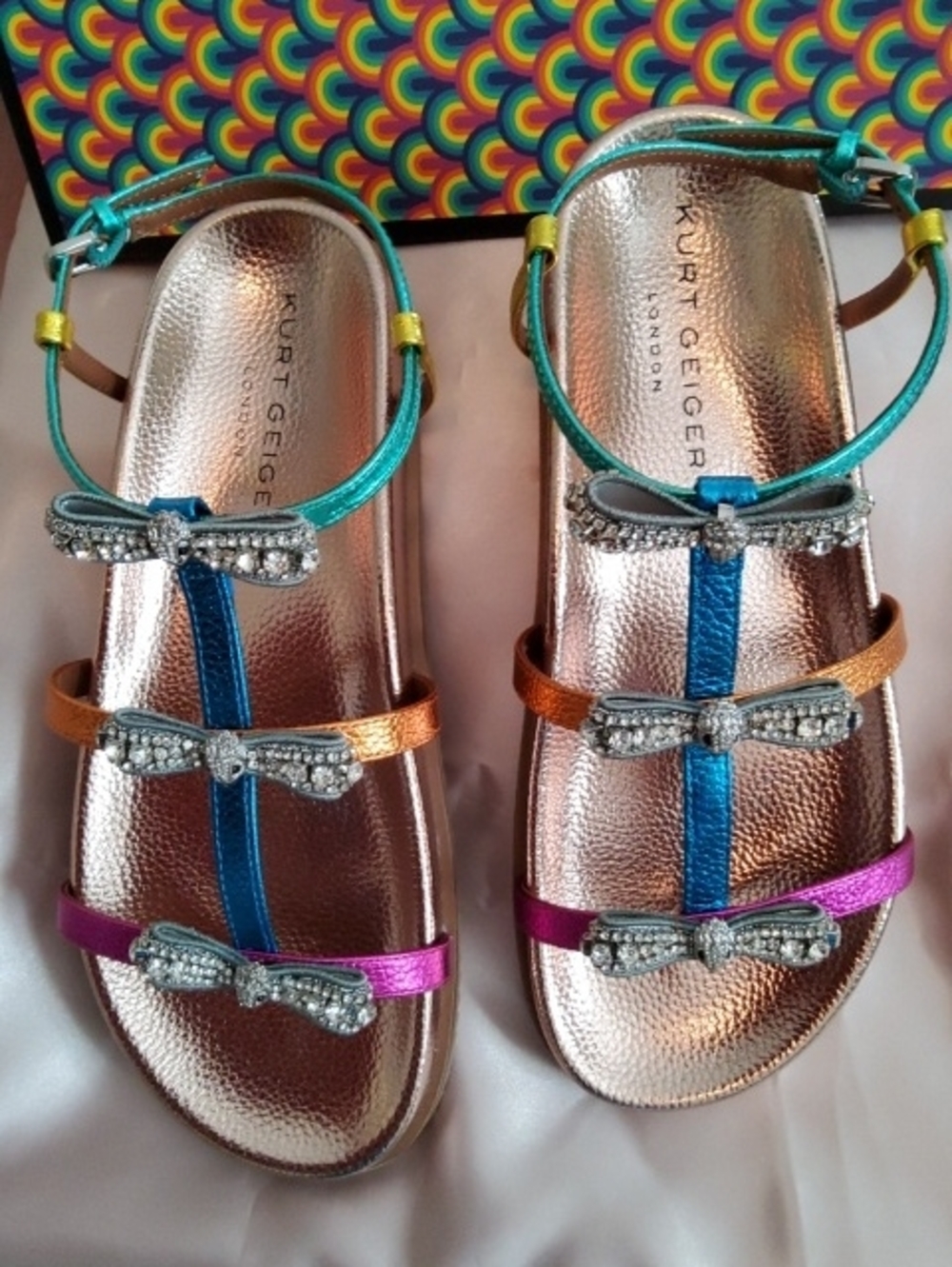 Kurt Geiger London Multi Color Sandals.